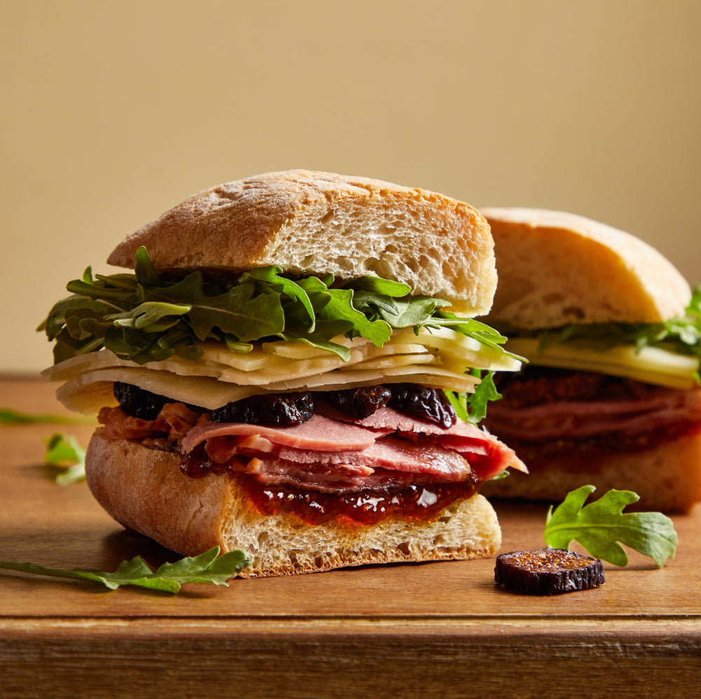 
            
                Load image into Gallery viewer, La Fromagerie - gourmet sandwich Toulouse smoked duck breast manchego dried figs 
            
        