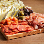 La Fromagerie - catering cheese & meat board Chorizo Serrano ham Manchego olives artichokes 